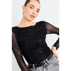 IO - Polera Lisa Mujer Negro
