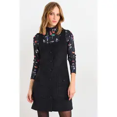 IO - Vestido Liso Mujer Negro