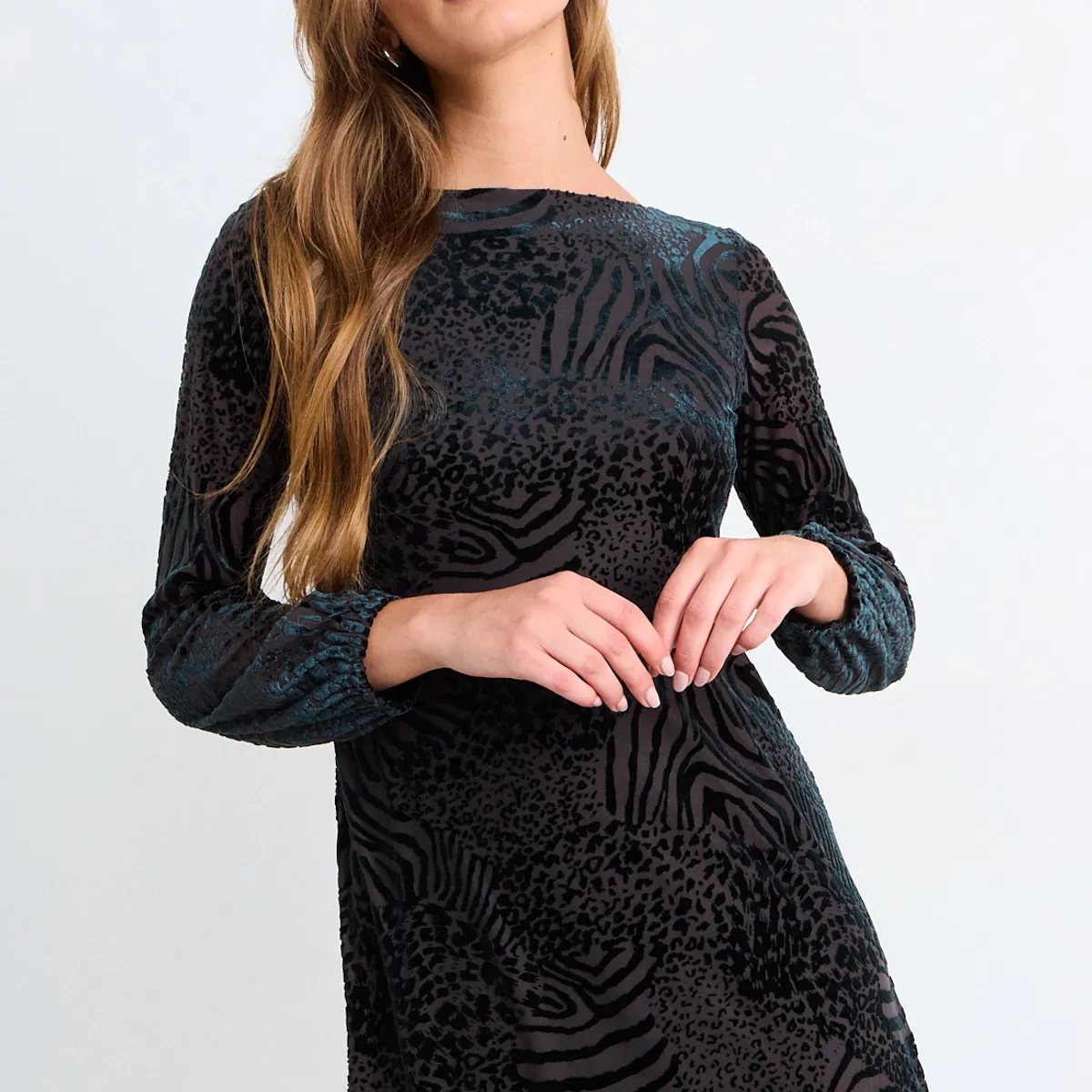 IO - Vestido Liso Mujer Verde Io