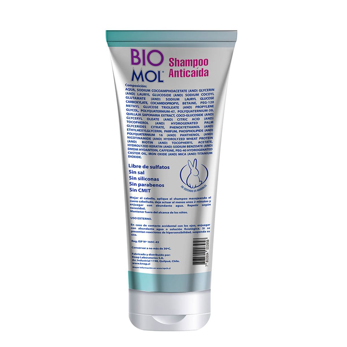 KNOP - Shampoo Anticaída Biotina + Vitaminas 220 Ml, Biomol