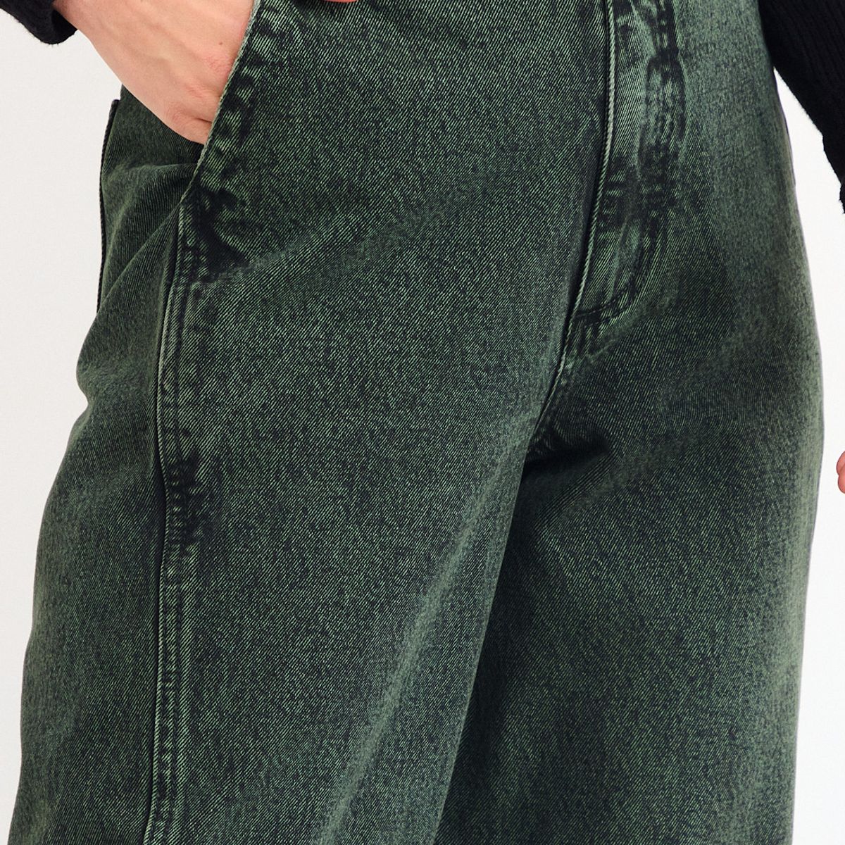 IO - Jeans Liso Mujer Verde Oliva Io