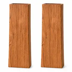 IRM - Set 2 Floreros Decorativos De Madera Para Flores Artificiales diseño 3
