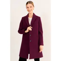 MA GRIFFE - Chaqueton Lana Mujer Morado Magriffe