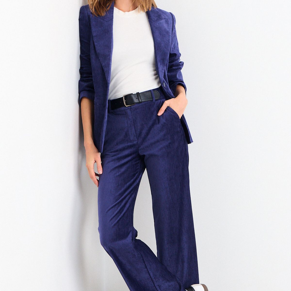 IO - Pantalon Liso Mujer Azul Io
