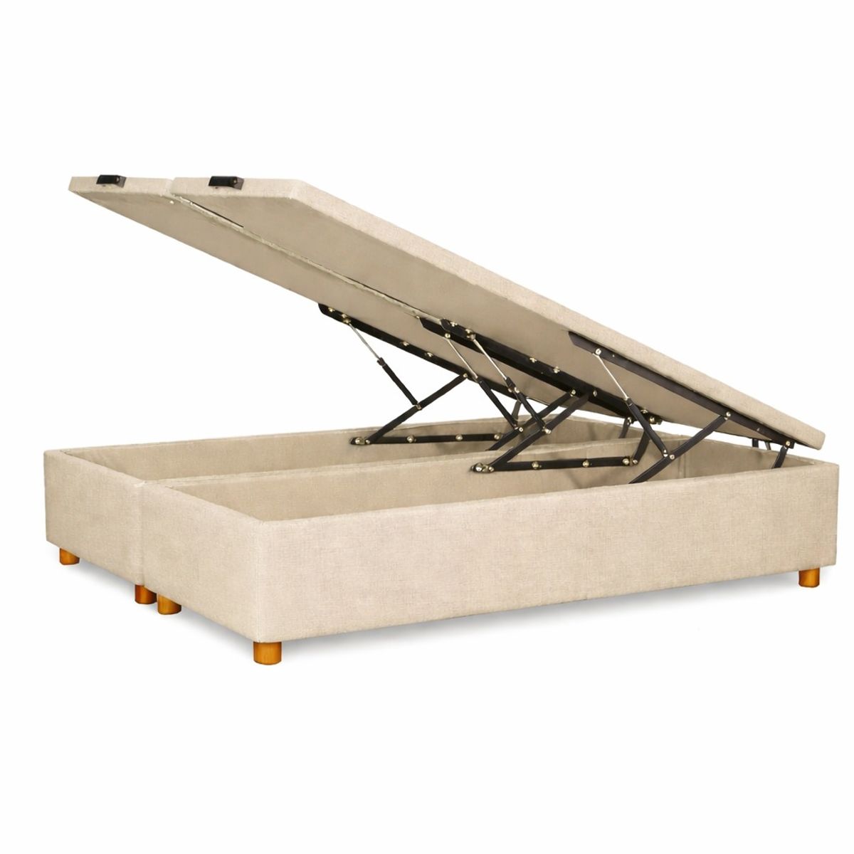 GENERICO - Base Baul King Onyx Con Sistema Hidráulico Color Beige
