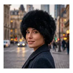 EKOL TACTICA MILITAR - Gorro Peludo Tipo Cosaco para Mujer Accesorio de Invierno Elegante