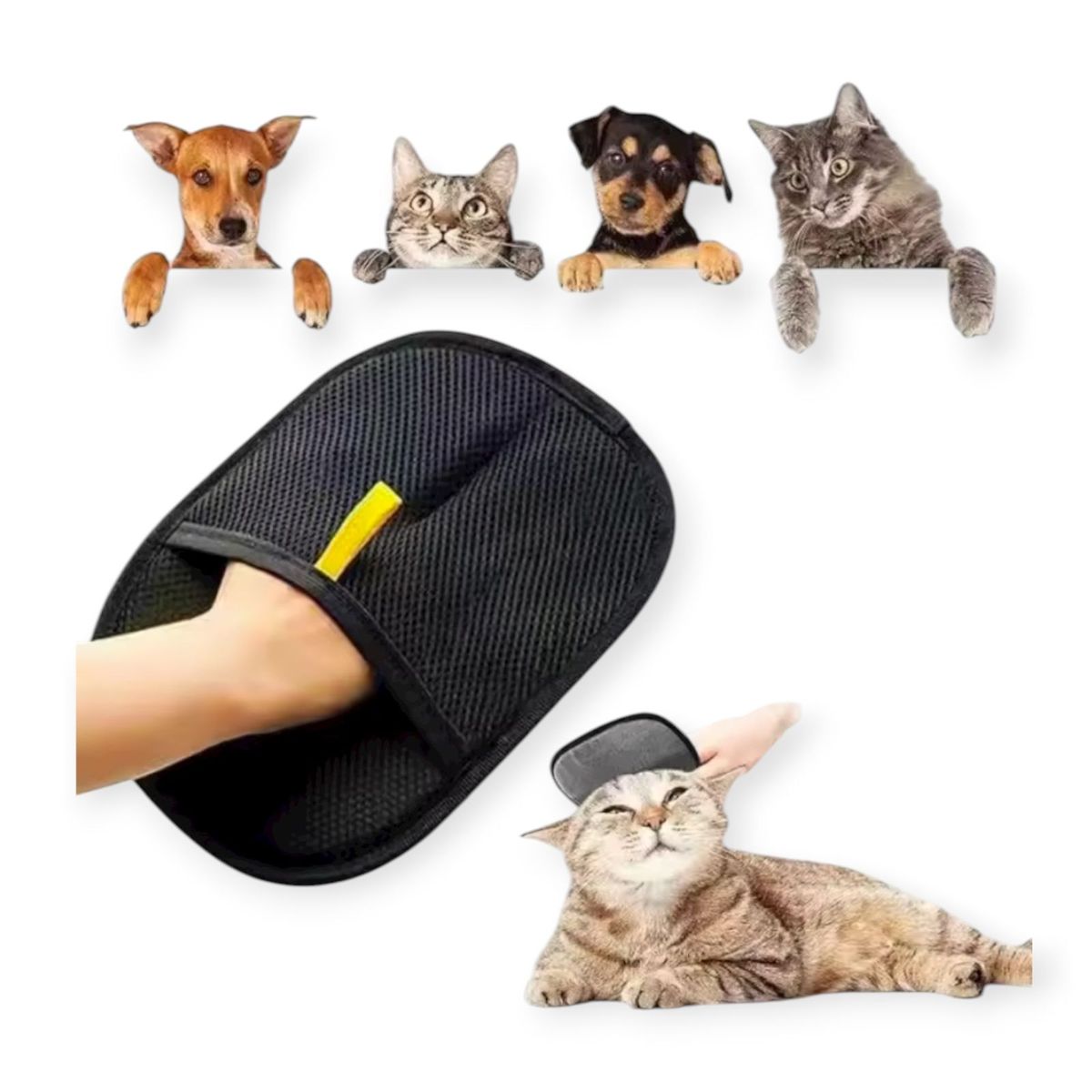 GENERICO - Guante Quita Pelos de Mascotas Perro Gato Removedor de Pelos