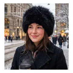 EKOL TACTICA MILITAR - Gorro Peludo Tipo Cosaco para Mujer Accesorio de Invierno Elegante