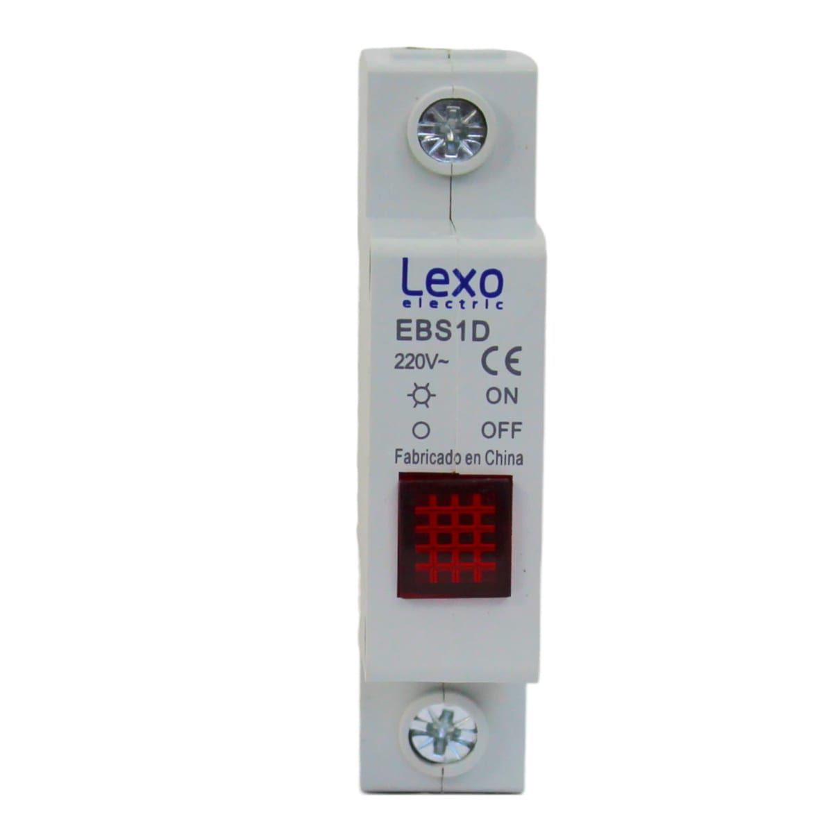 LEXO - Luz Piloto a Riel Din Roja 220VAC IP20 - Lexo