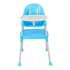 GENERICO - Silla Alta De Comer 2 En 1 Para Bebés Convertible En Silla Color Celeste BELUG