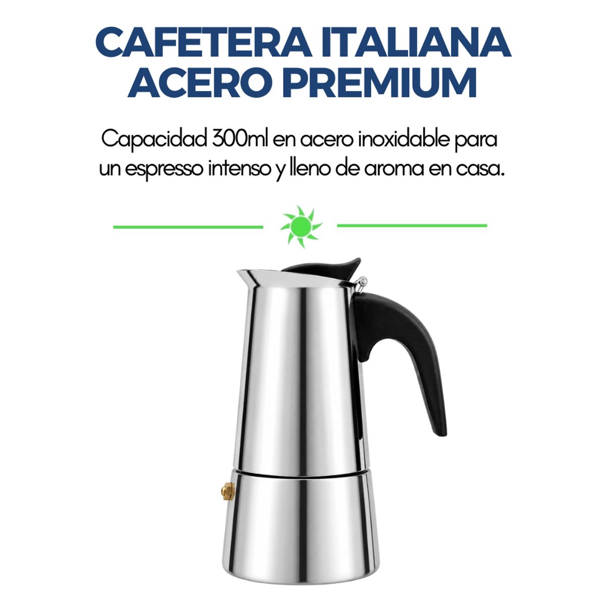 GENERICO - CAFETERA ITALIANA PREMIUM 300ML EL FIN DEL CAFÉ SIN ALMA