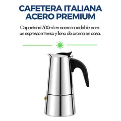 GENERICO - CAFETERA ITALIANA PREMIUM 300ML EL FIN DEL CAFÉ SIN ALMA