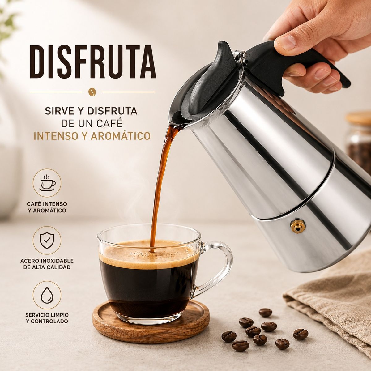 GENERICO - CAFETERA ITALIANA PREMIUM 300ML EL FIN DEL CAFÉ SIN ALMA