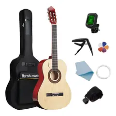 GENERICO - Guitarra Acústica Clásica 39 Cafe + Accesorios