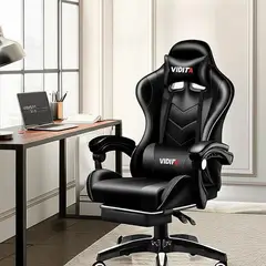 VIDITA - Silla Gamer GX2000 Ergonómica con Reposapiés y Respaldo Reclinable