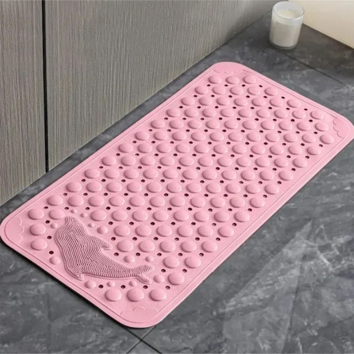 GENERICO - Piso De Goma Antideslizante Alfombra De Baño Rosado