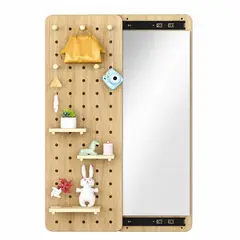 HOMER DESIGN - Perchero Organizador con Espejo de Pared