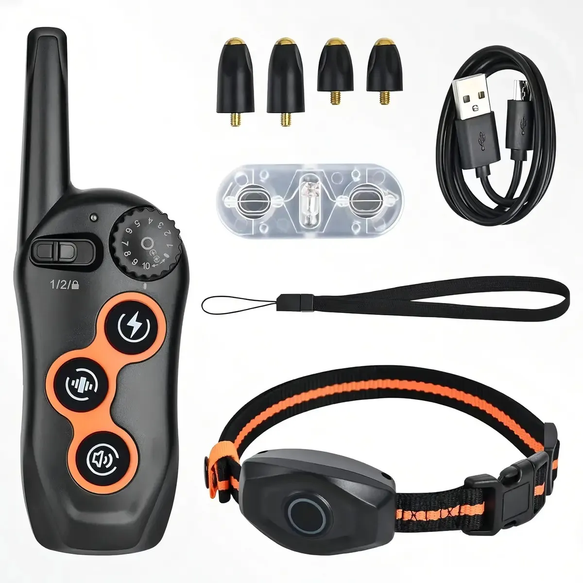GENERICO - Collar de Entrenamiento para Perros Resistente al Agua Negro BELUG