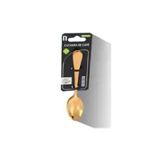 GENERICO - Cuchara Para Cafe 3pcs Dorado 12.3CM