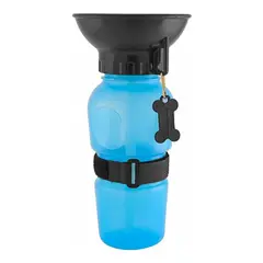 GENERICO - Bebedero Botella De Agua Portátil Perro Mascota Azul