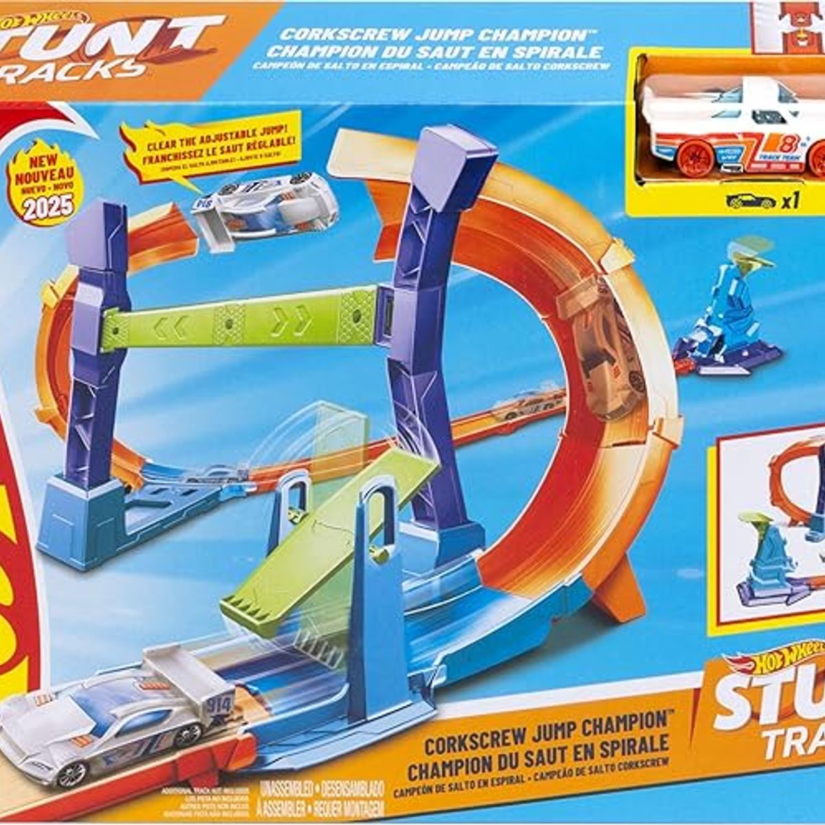 HOT WHEELS - Pista Hot Wheels Campeonato De Salto Sobre Ruedas Hot Wheels Azul