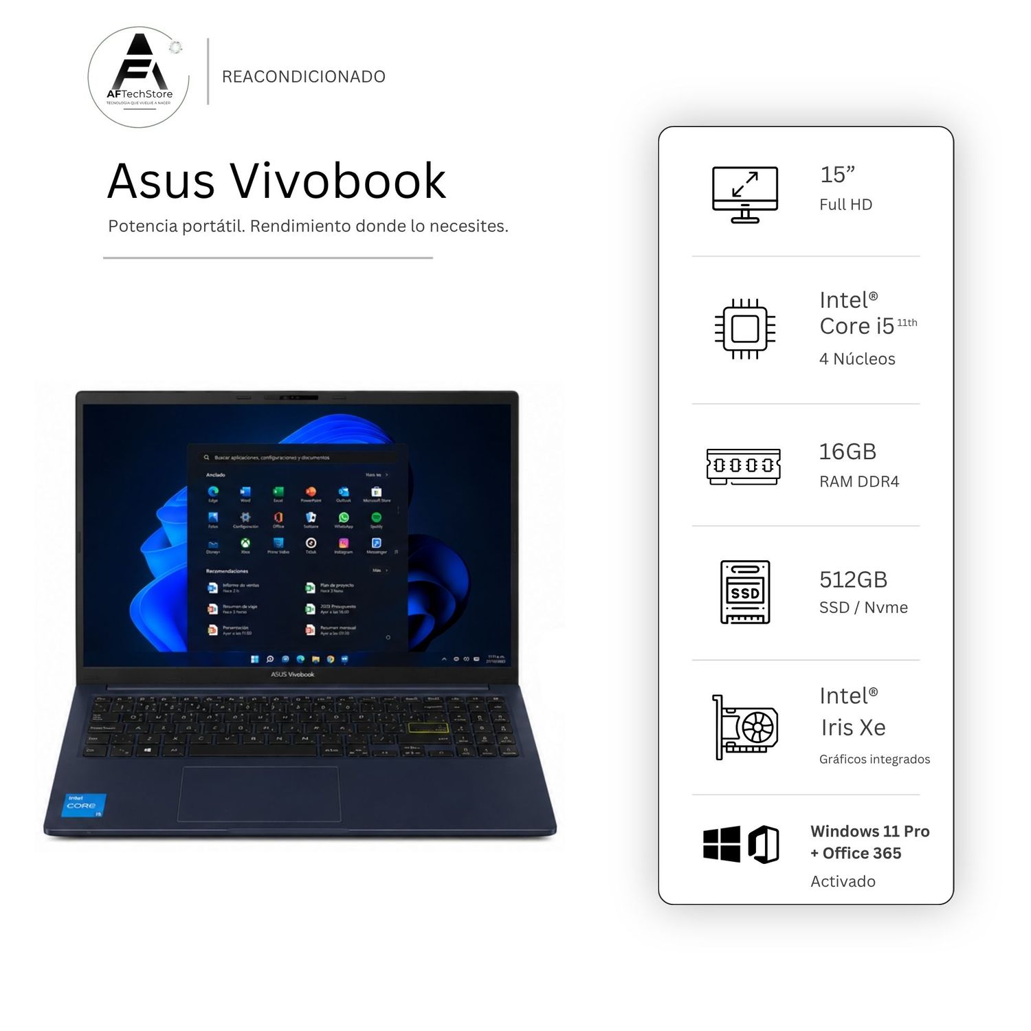 初期保証 i5-9500 16GB SSD512GB オフィスWin11 ASUS Notebook Asus Vivobook I5 11th 16GB 512GB Edición Exclusiva