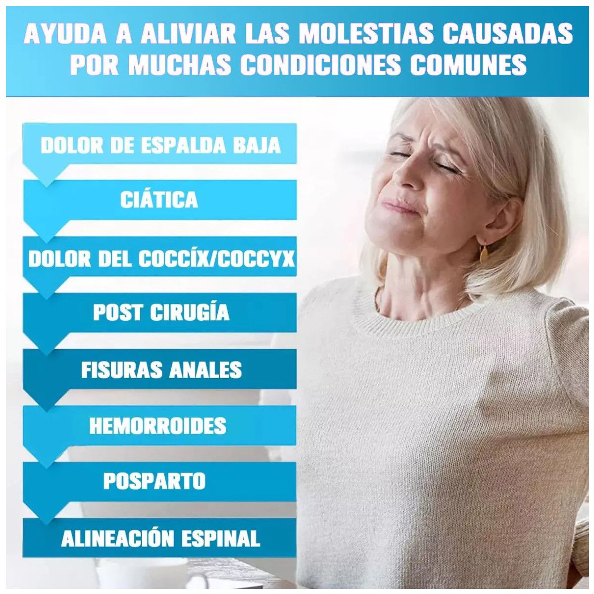 KUANGYE - Cojín De Antillagas Antiescaras Ortopedico Silla De Ruedas