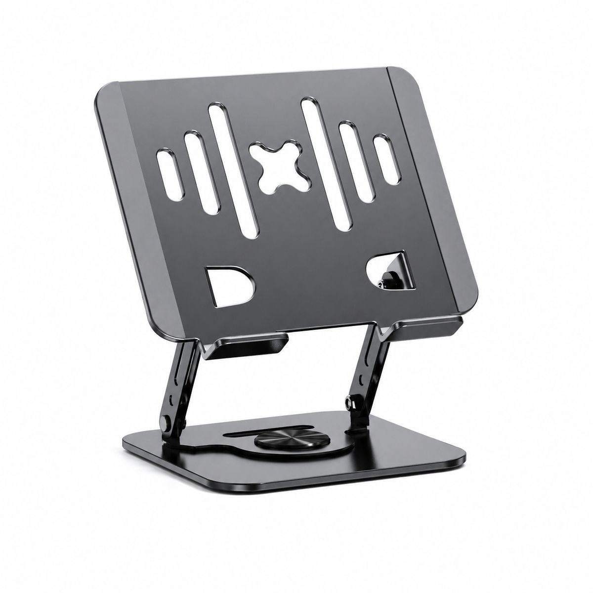 GENERICO - Soporte Notebook Acero Carbono 360 Ajustable Y Plegable