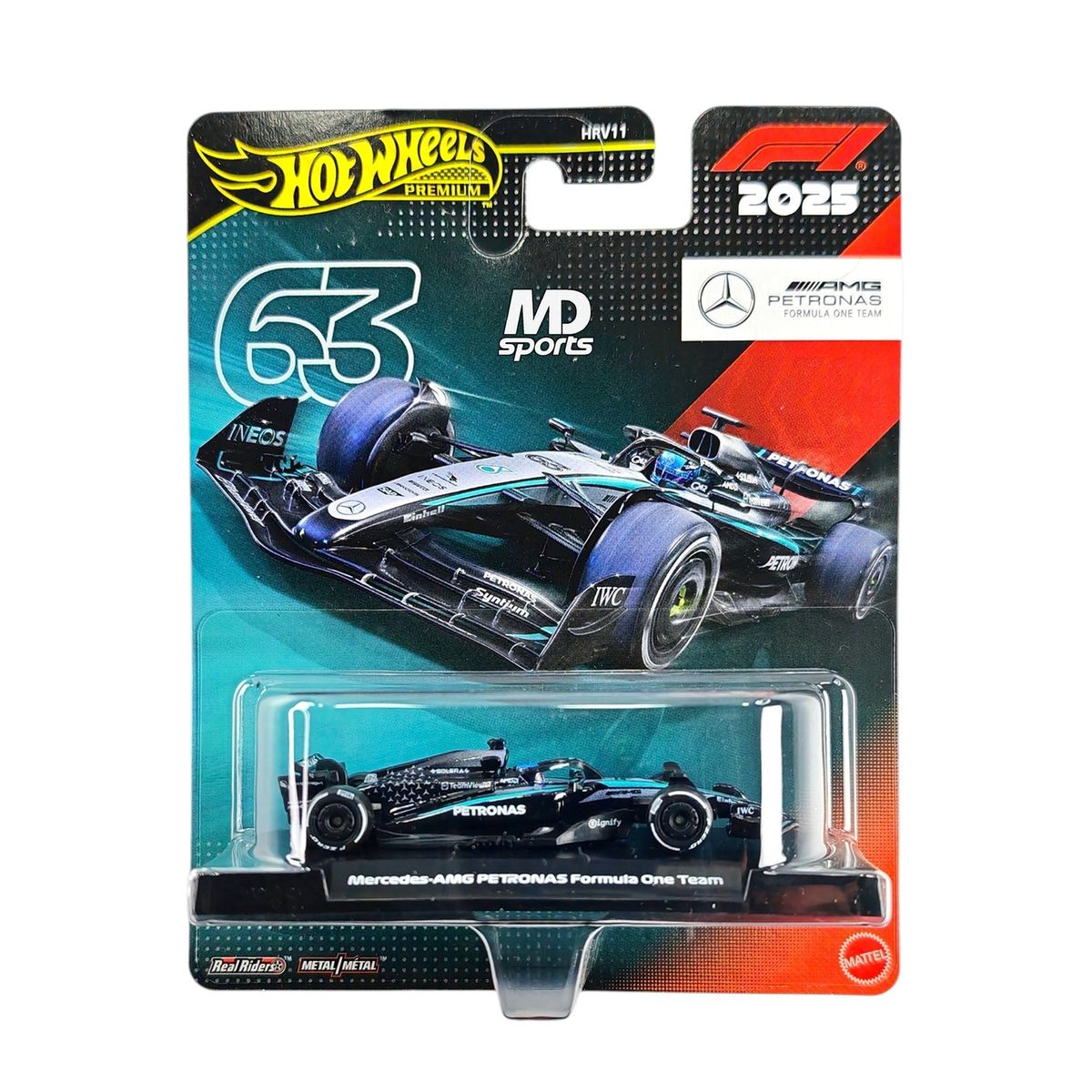 HOT WHEELS - Auto Formula 1 Mercedes W16 2025 #63 George Russell HotWheels Premium 1:64
