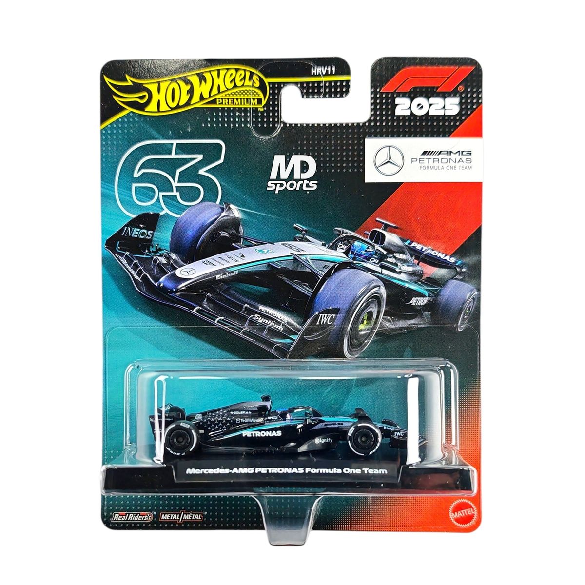HOT WHEELS - Auto Formula 1 Mercedes W16 2025 #63 George Russell HotWheels Premium 1:64