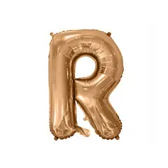 GENERICO - Globos metalizados de letras 40 pulgadas Oro Rosa LETRA LETRA R