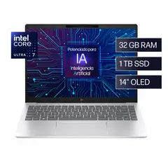 HP - Notebook Pavilion Plus 14-EW1002LA Intel Ultra 7, 32 GB, 1 TB SSD, 14, 3K Windows 11 Home