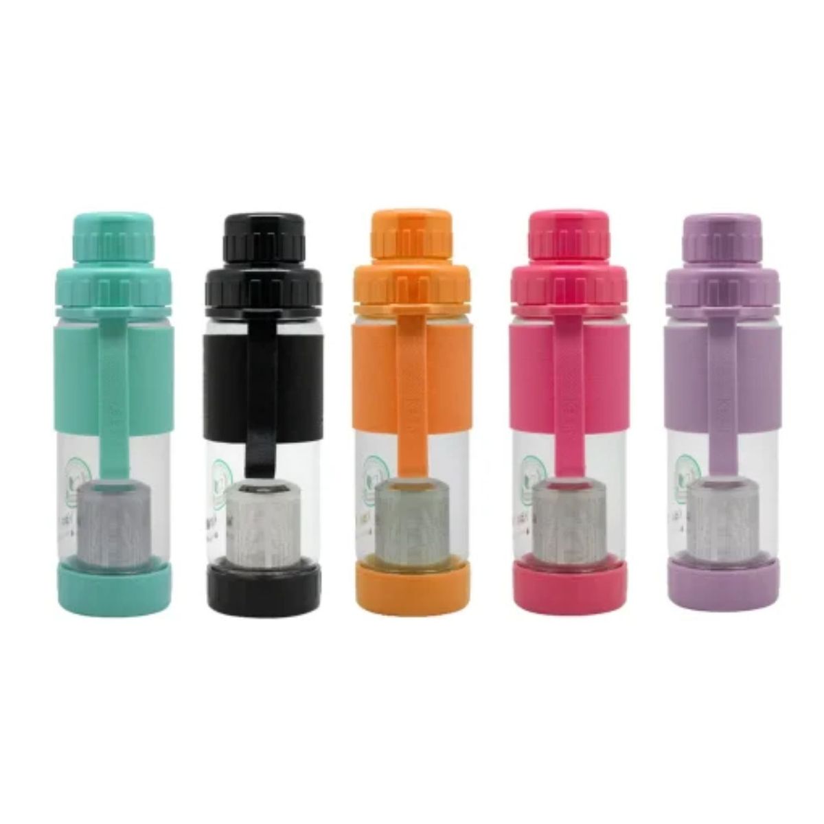 KEEP - Botella De Vidrio Con Infusor Té Hierbas 410ml Keep Negro