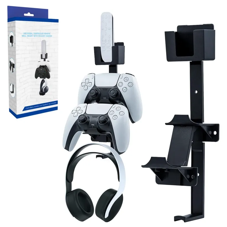 KUANGYE Controlador y Soporte de Montaje en Pared para Auriculares Compatible con PS5 PS4