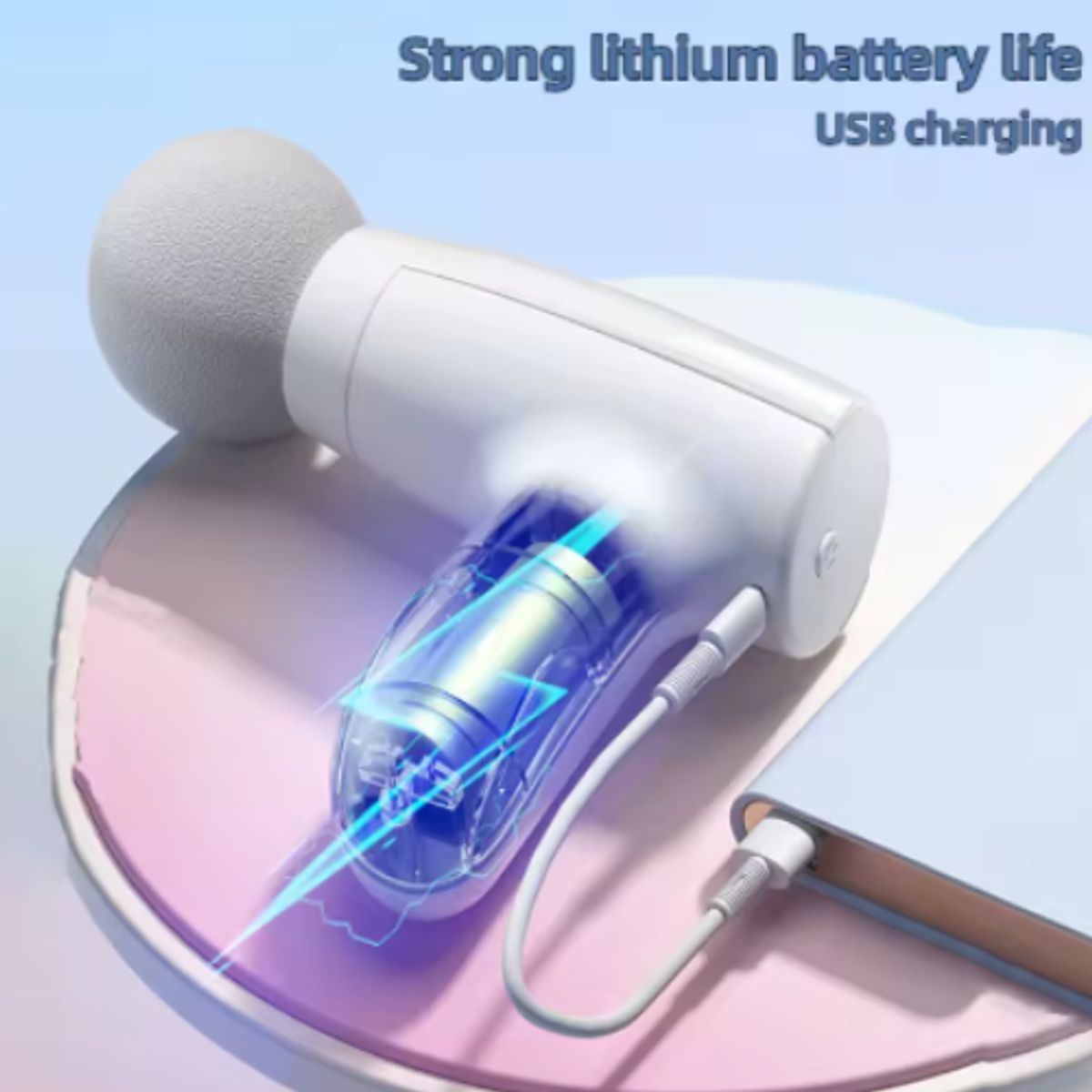 GENERICO - Mini Pistola De Masaje Facial Gun Masajeador Portátil Usb