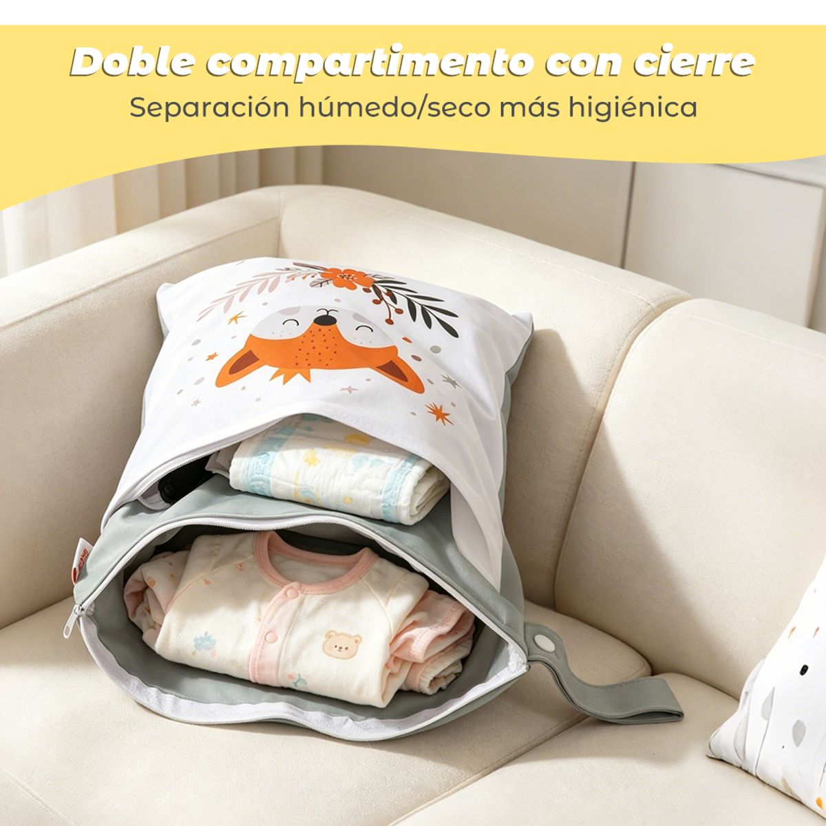 ZSPK - Bolsa Impermeable para Pañales Bebé Bolsa Húmedo Seco