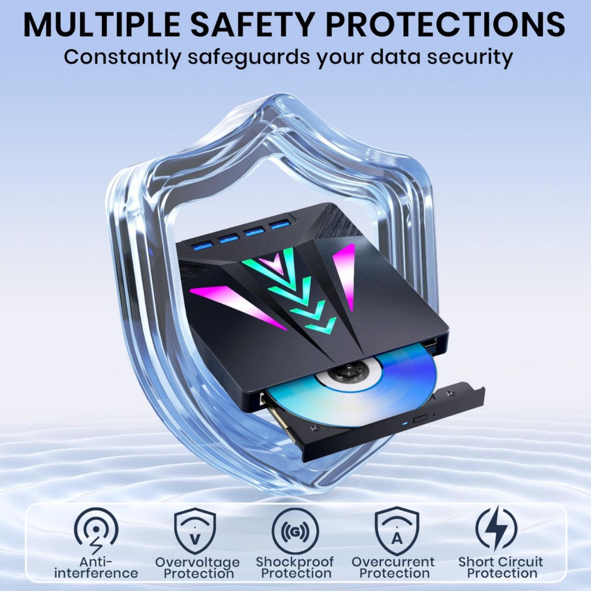 GENERICO - Grabadora Externa USB 3.0 Type-C para DVD/CD