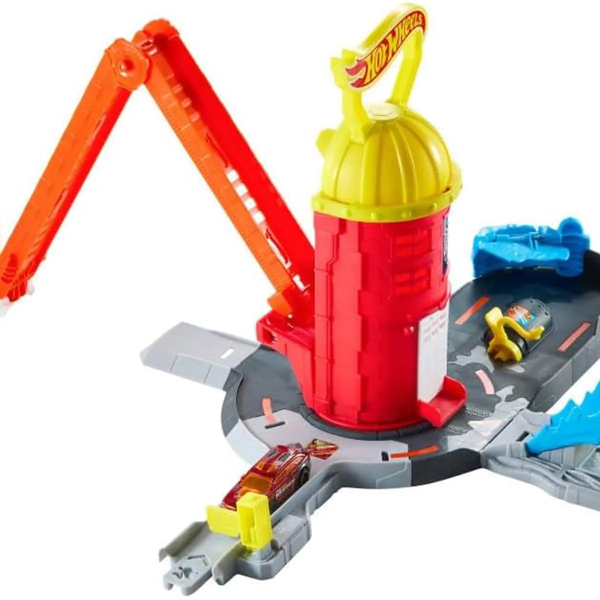 HOT WHEELS - Hot Wheels City Pista de Juguete Super Pista Estación de Bomberos