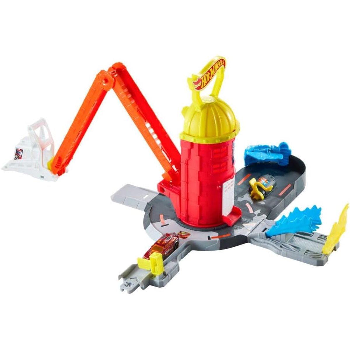 HOT WHEELS - Hot Wheels City Pista de Juguete Super Pista Estación de Bomberos
