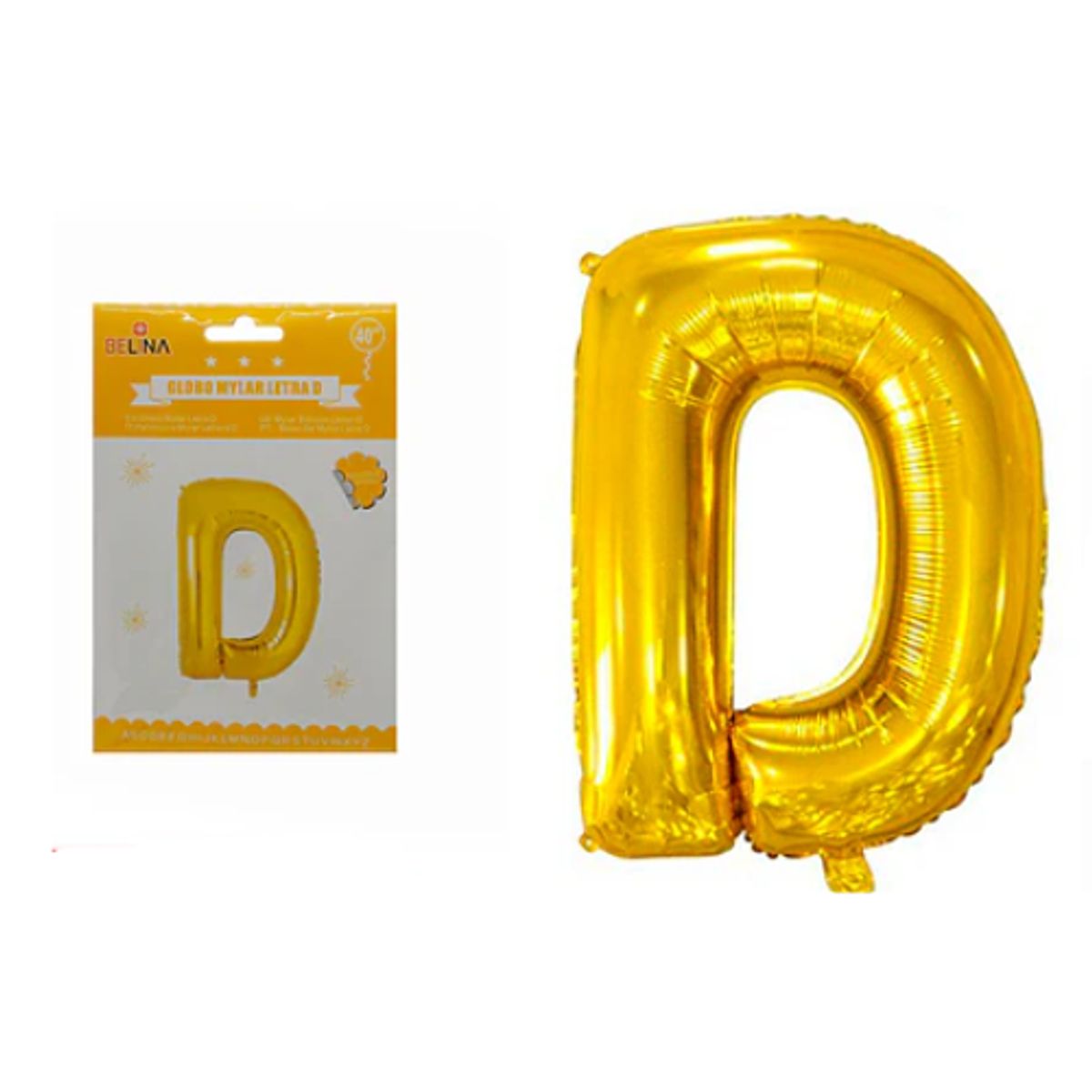 GENERICO - Globos metalizados de letras 40 pulgadas Oro LETRA D