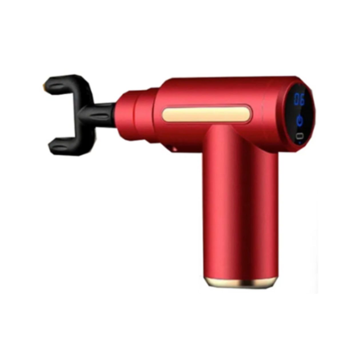 GENERICO - Mini Pistola De Masaje Gun Masajeador Portátil Usb 4 Cabezales