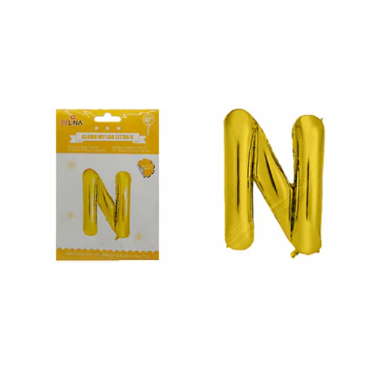 GENERICO - Globos metalizados de letras 40 pulgadas Oro LETRA N