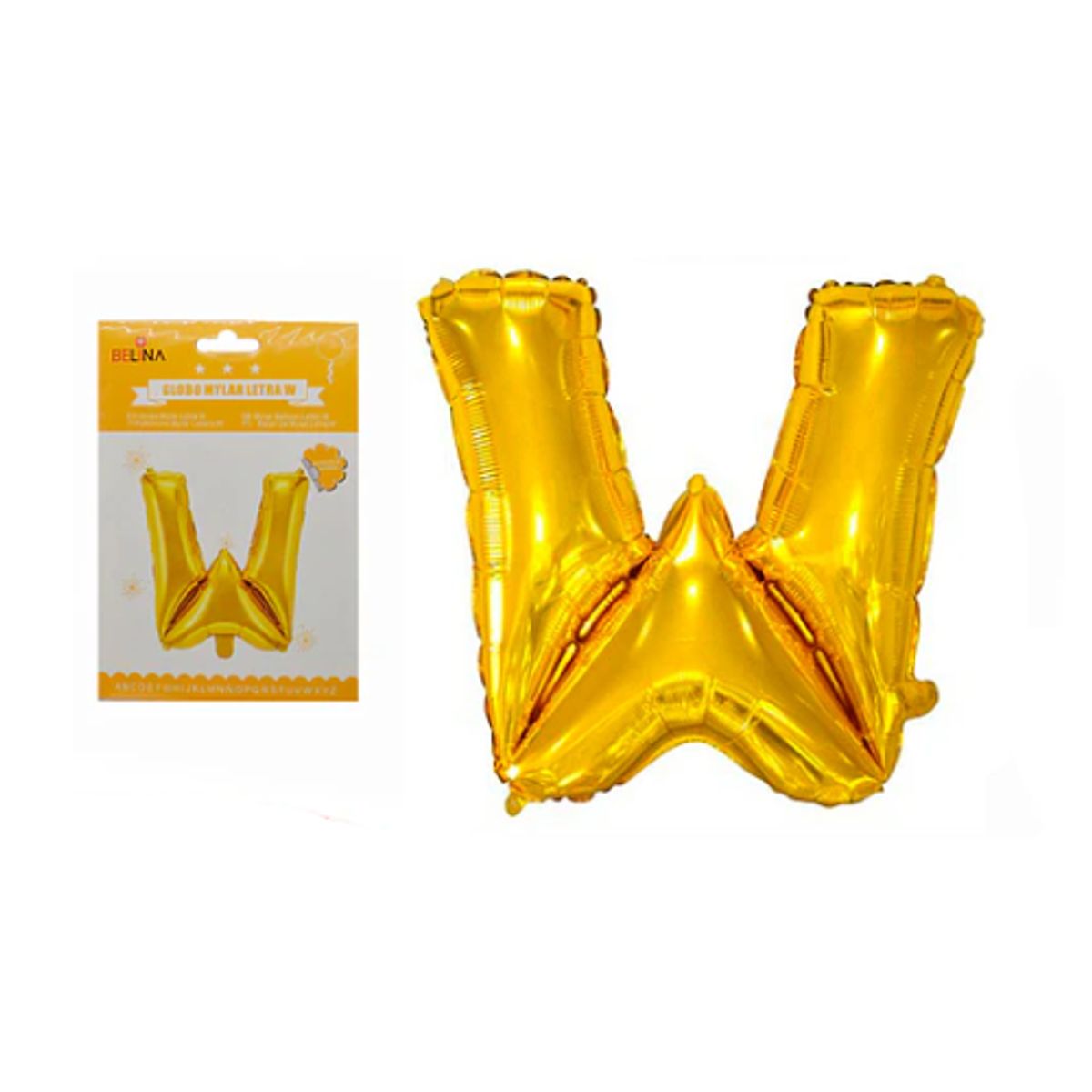 GENERICO - Globos metalizados de letras 40 pulgadas Oro LETRA  W