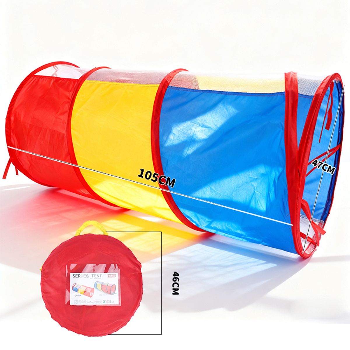 CLEBER - Túnel de Gateo Infantil Carpa de Juego Plegable 105cm Didáctico Cleber 1 Un