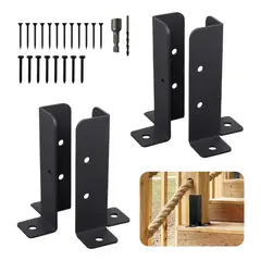 KUANGYE - Bases De Anclaje Para Postes De Terraza, Soportes 4 Piezas