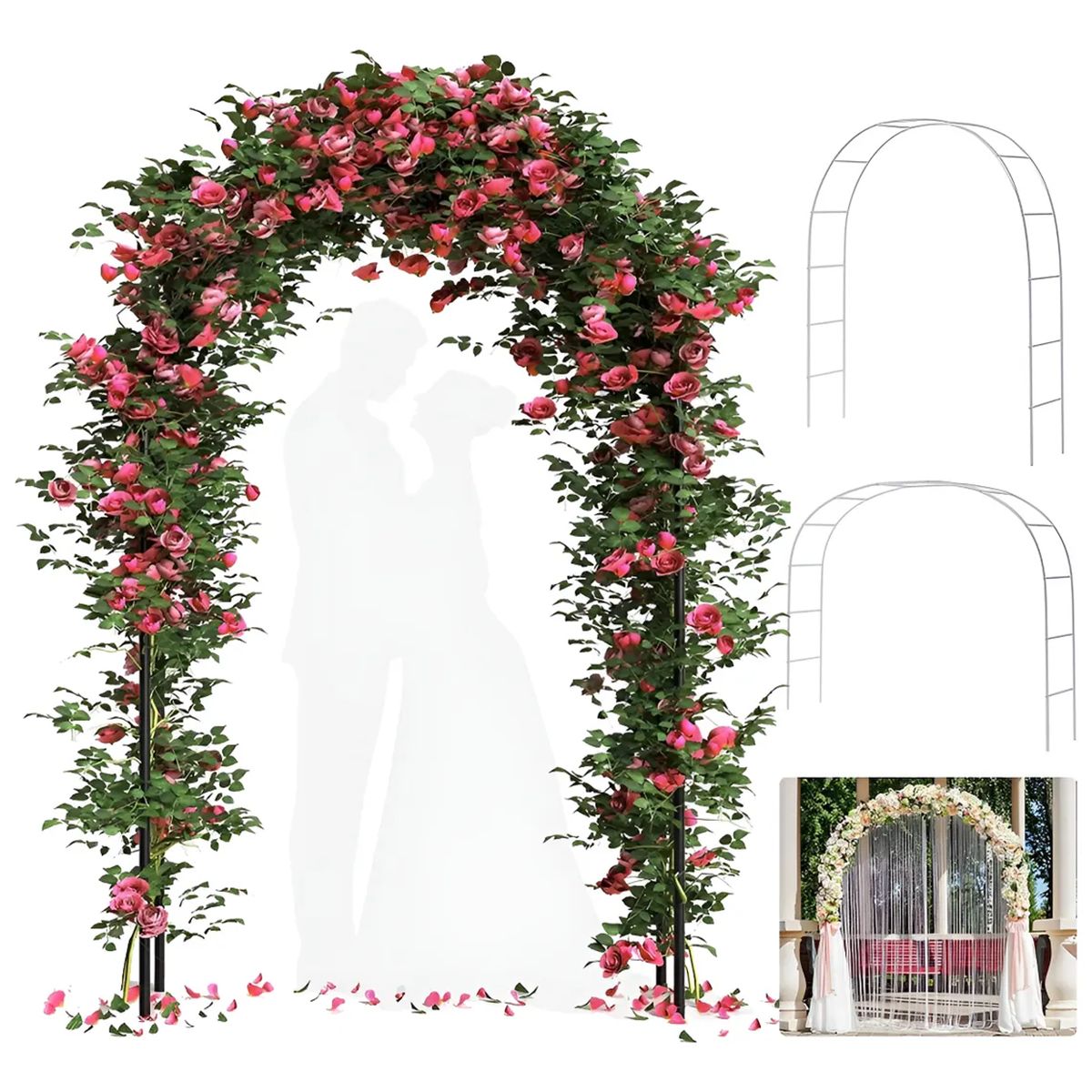 GENERICO - Metal Arco Jardín Plantas Globos Matrimonio Para Plantas