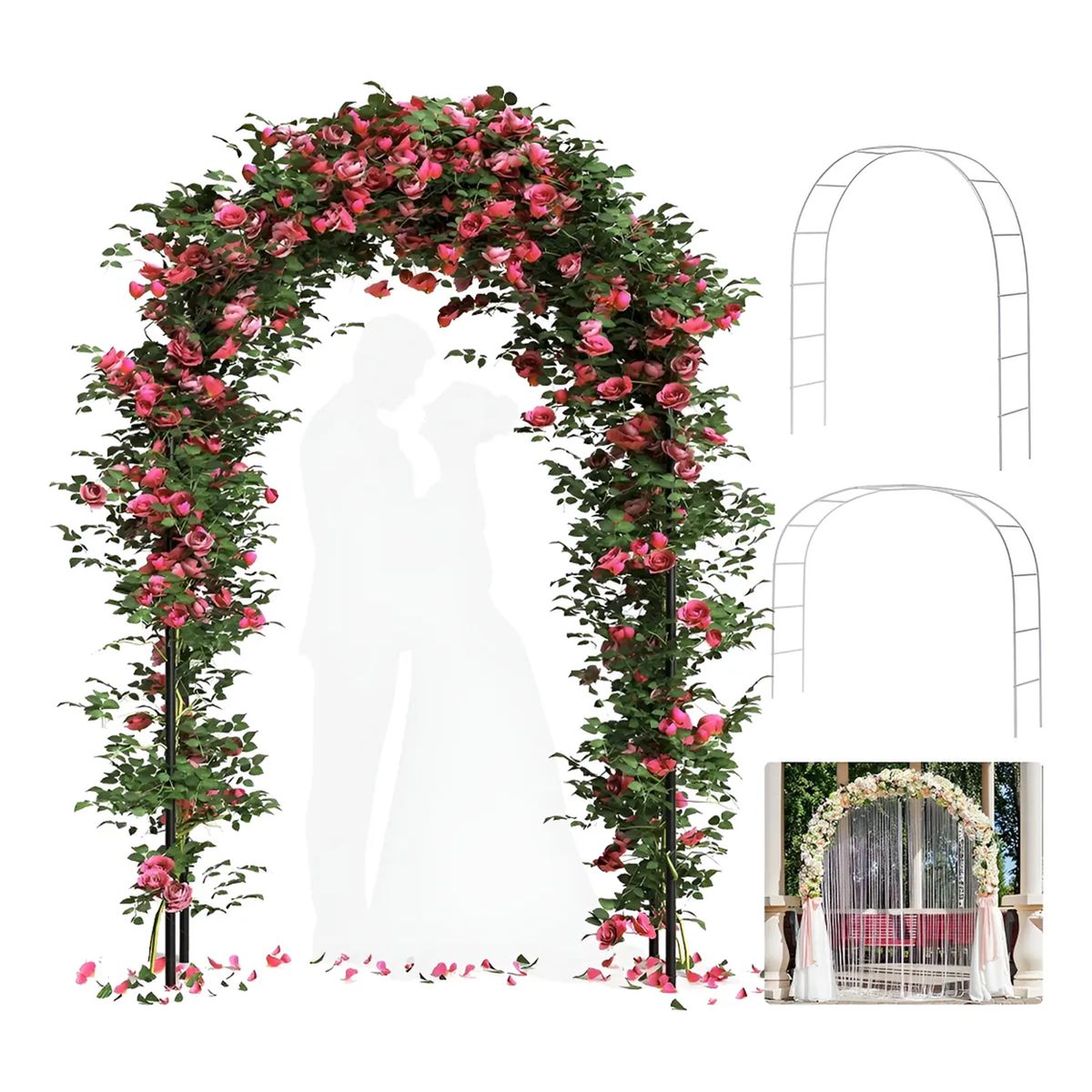 GENERICO - Metal Arco Jardín Plantas Globos Matrimonio Para Plantas