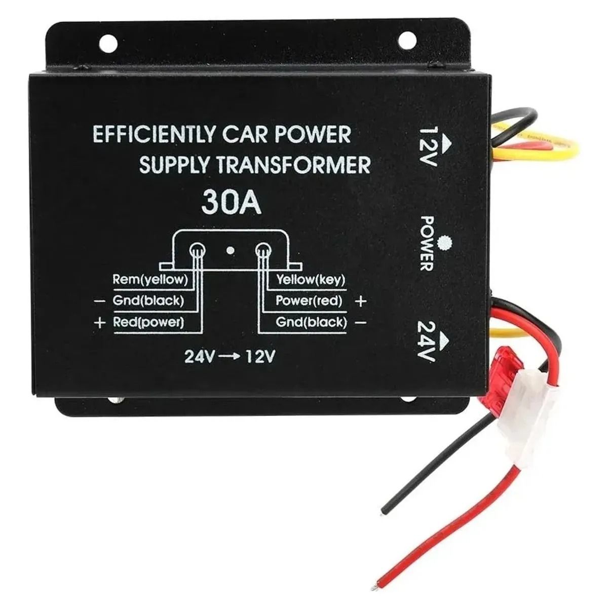 GENERICO - Inversor Conversor De 24v A 12v 30a Transformador Dc-dc