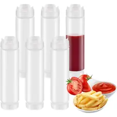 KUANGYE - 6 Botellas Dispensadores Para Aderezos Salsa Mayonesa 600ml