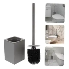 GENERICO - Soporte Para Escobillas De Inodoro De Acero Inoxidable Baño Negro